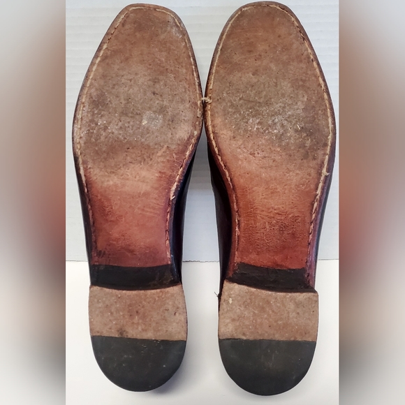 Nettleton Shoes Handcrafted Italy 6305 10M Snakeskin Fire-Red/Brown Penny Loafer - Picture 11 of 12